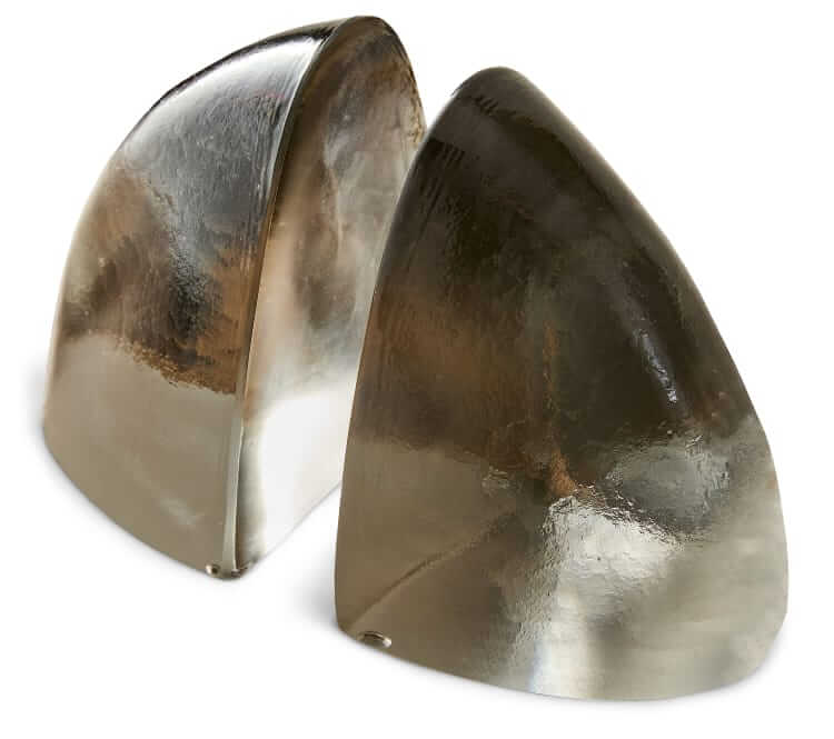 west elm cast glass bookends