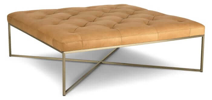 Article Tufted leather coffee table