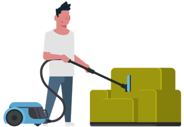 Cleaning a couch