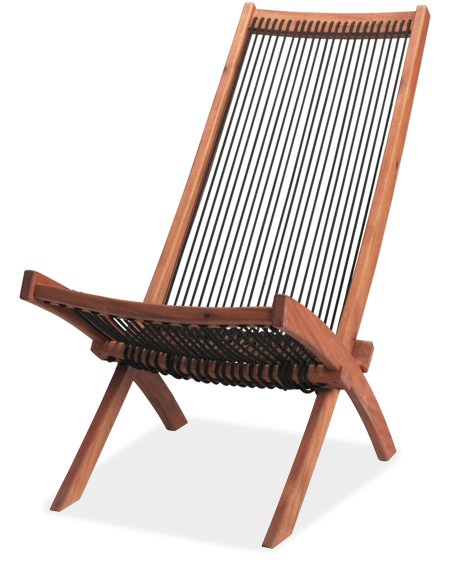 Ikea Brommo Acacia Wood Chaise