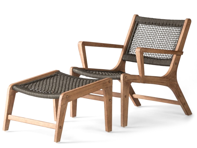 Project 62 Wood and Rope Club Chair