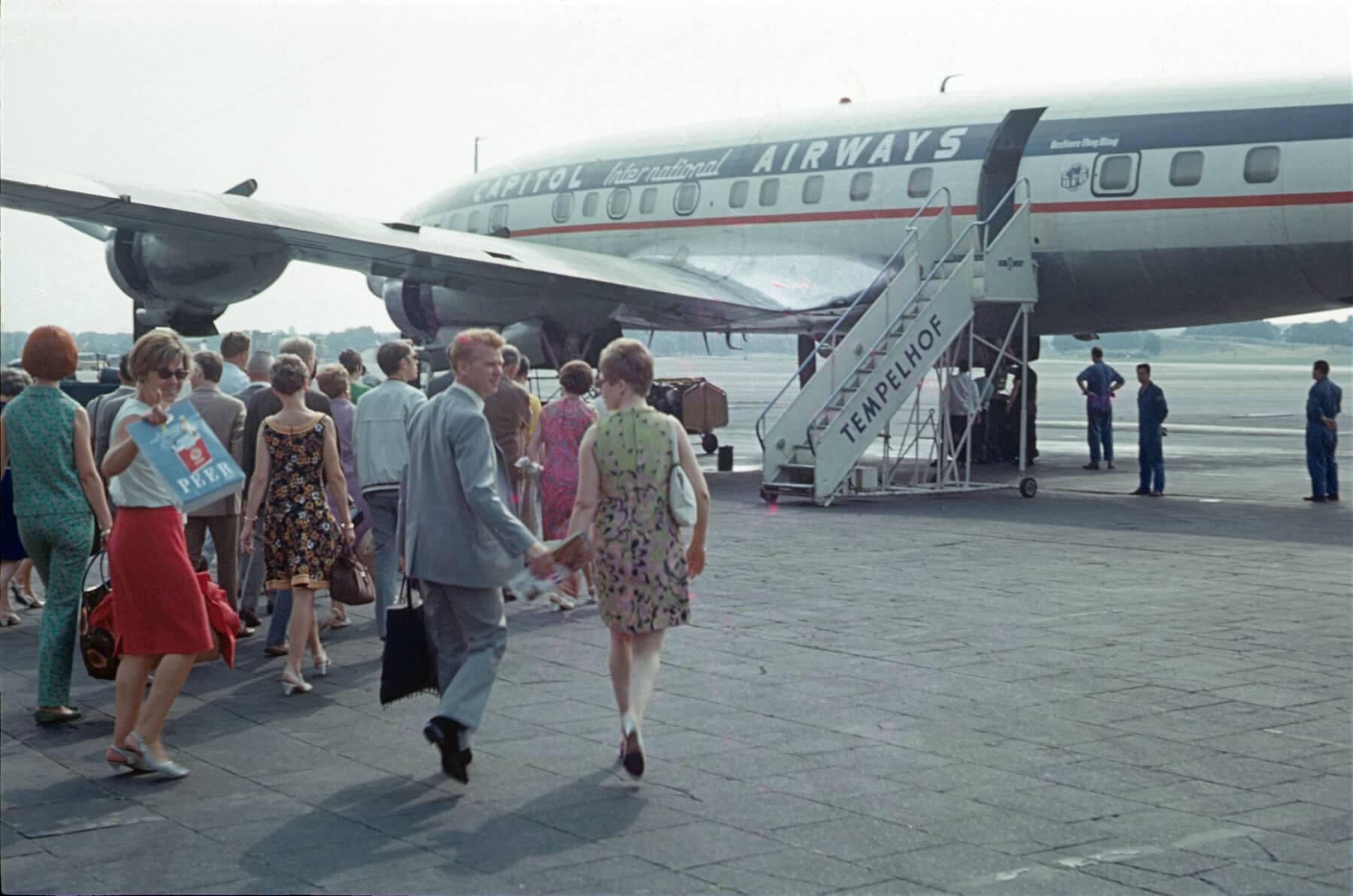 Vintage airplane travel