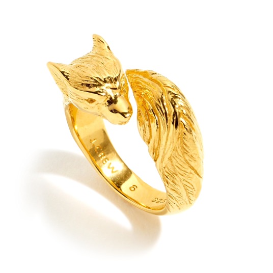 J.Crew 14k Gold-Plated Fox Ring