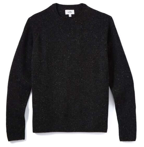 Wills Speckled Merino Wool Crewneck Sweater