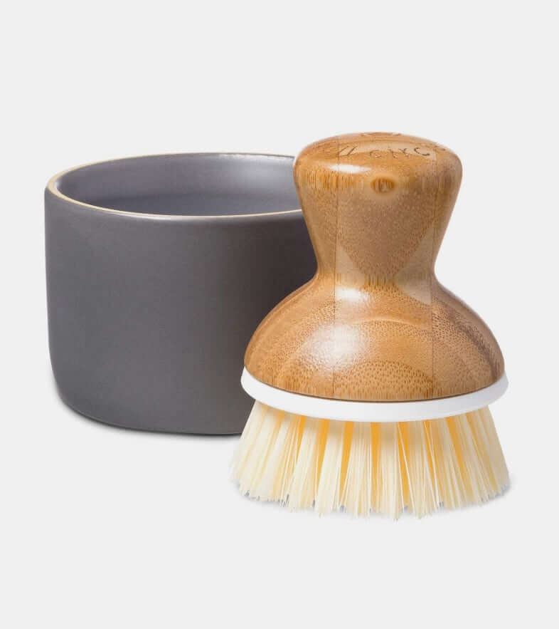 Full Circle Bamboo and Ceramic Dish Brush Set