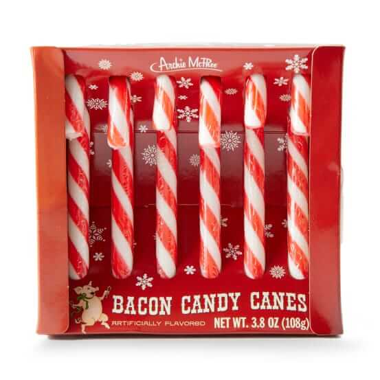 Archie McPhee Bacon candy canes