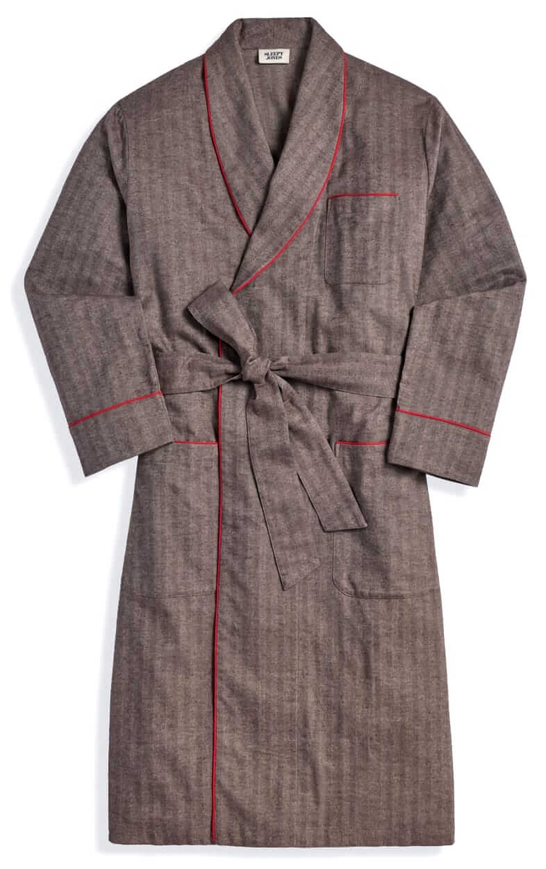 Sleepy Jones Herringbone flannel robe