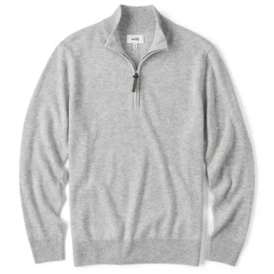 Wills Classic cashmere quarter-zip