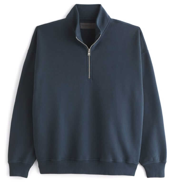 abercrombie and fitch essential half zip sweatshirt