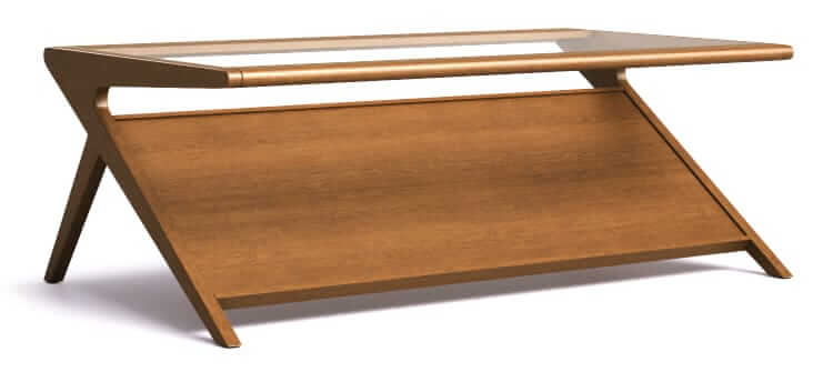 wade logan rocket wood and tempered glass coffee table