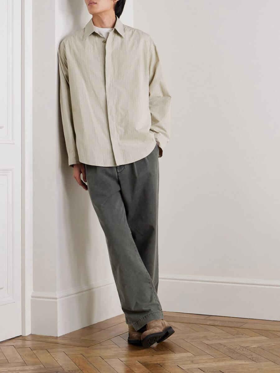 AGOLDE Striped cotton shirt