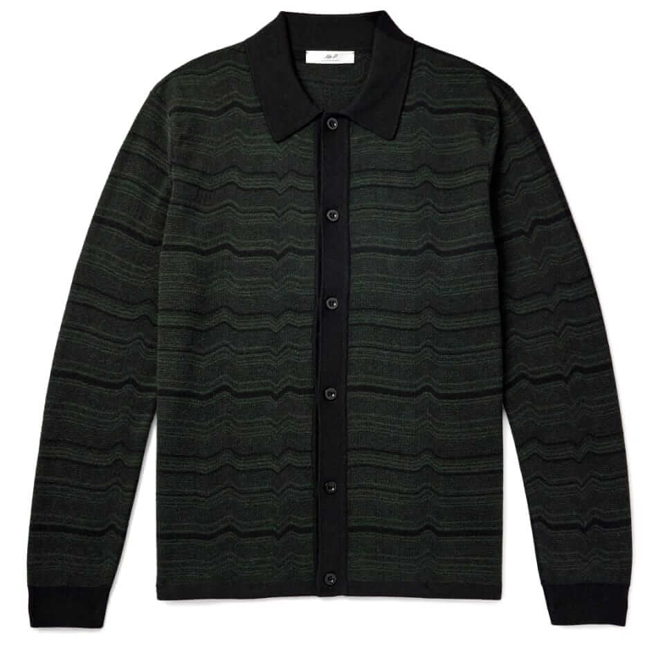Mr P. Striped merino cardigan
