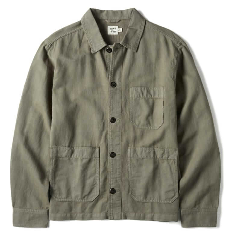 flint and tinder cotton-linen chore jacket