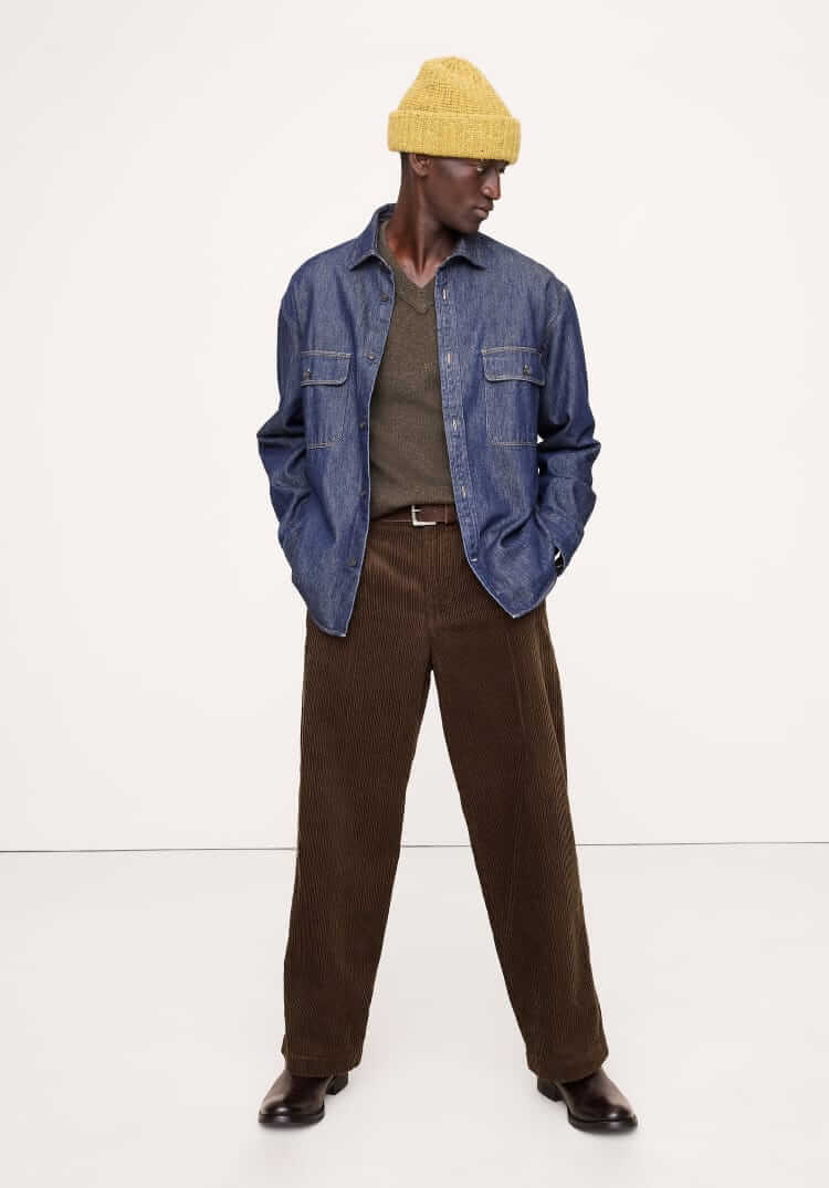 banana republic loose pleated cord