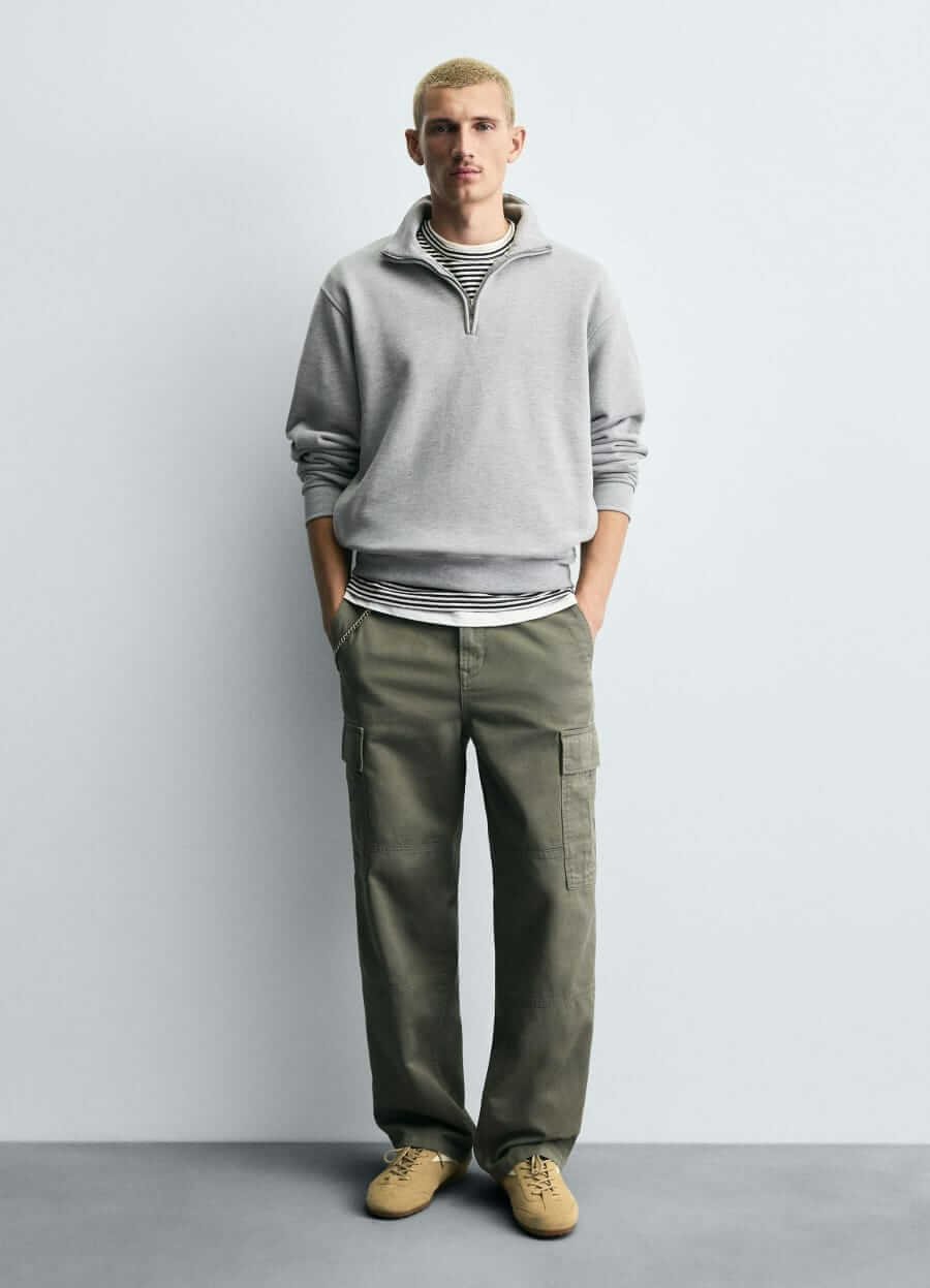zara straight-fit cargo pant