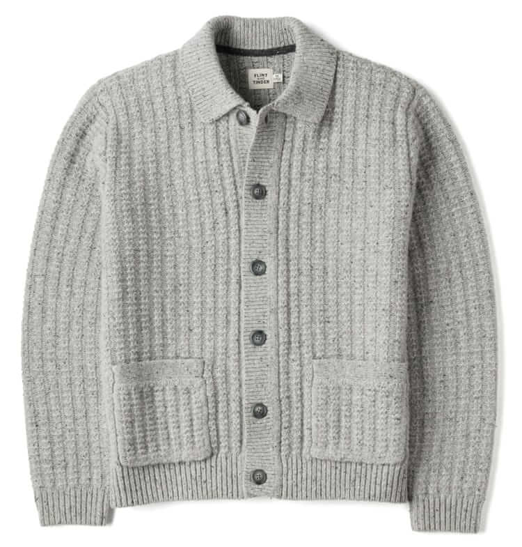 flint and tinder collared cardigan