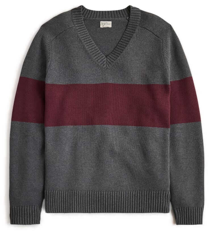 jcrew heritage cotton v-neck sweater
