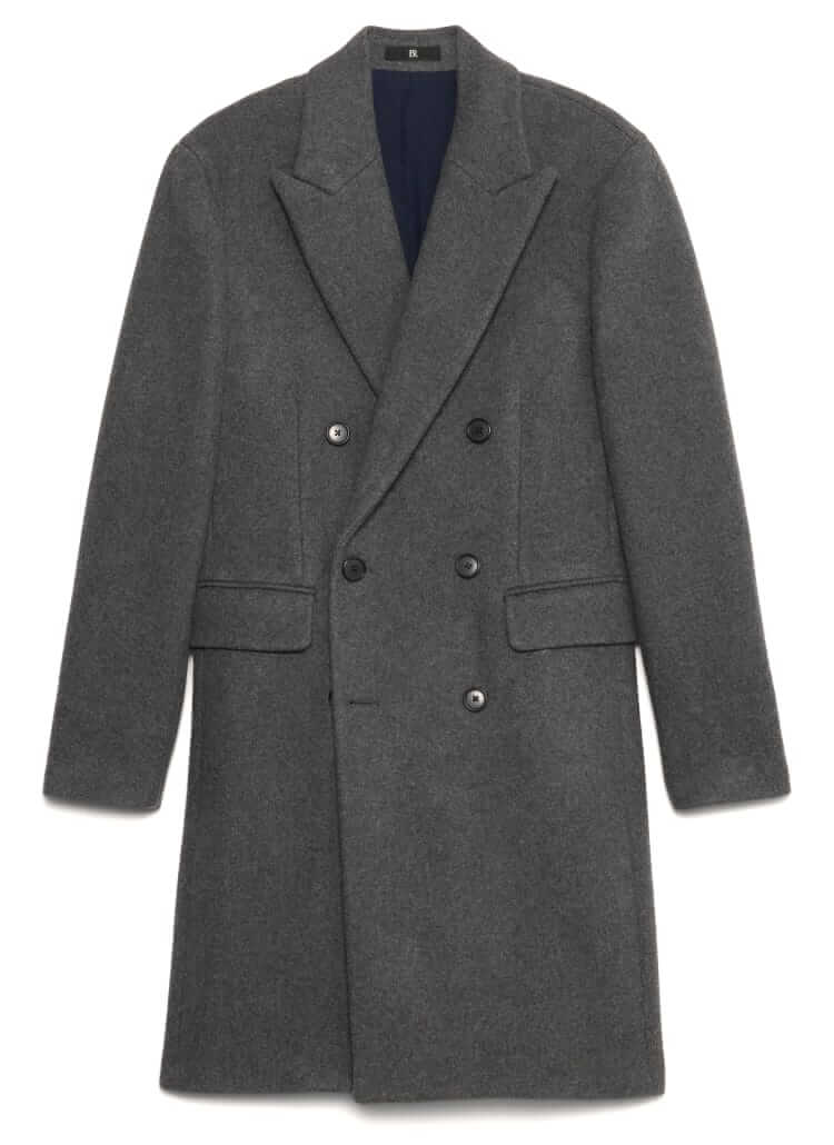 banana republic double-breasted melton wool coat
