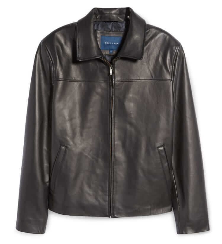 cole haan lamb leather jacket