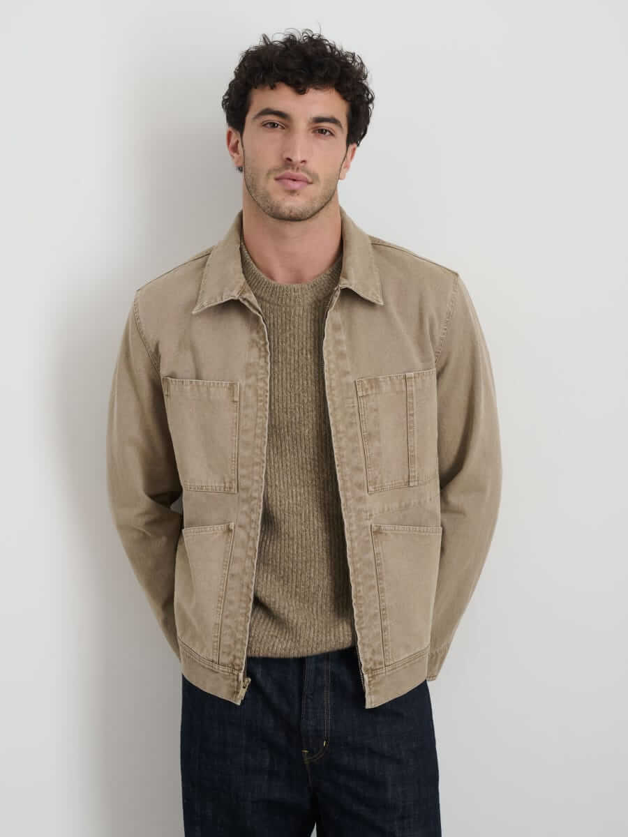 alex mill garment-dyed work jacket