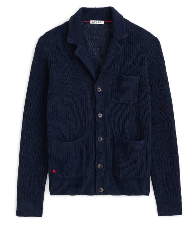 alex mill linen-cotton cardigan