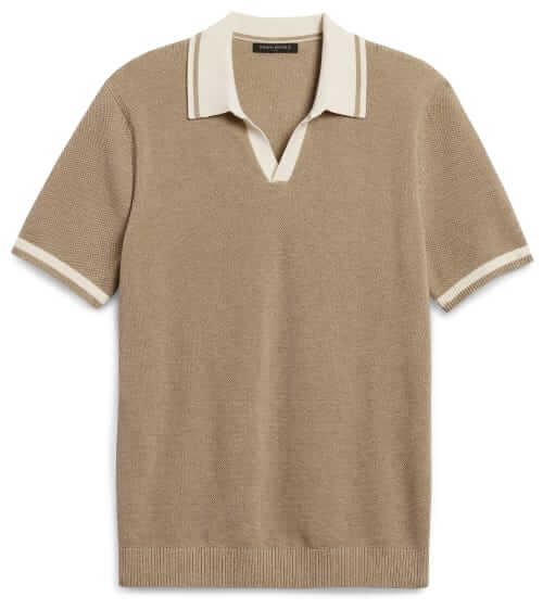Banana Republic Knit Johnny collar polo