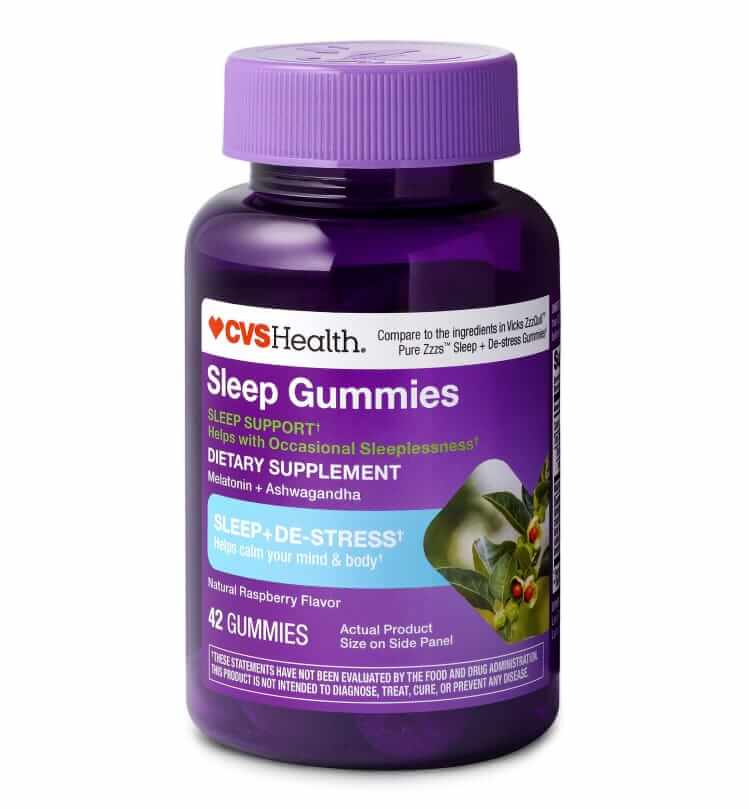 cvs health sleep & destress melatonin gummies