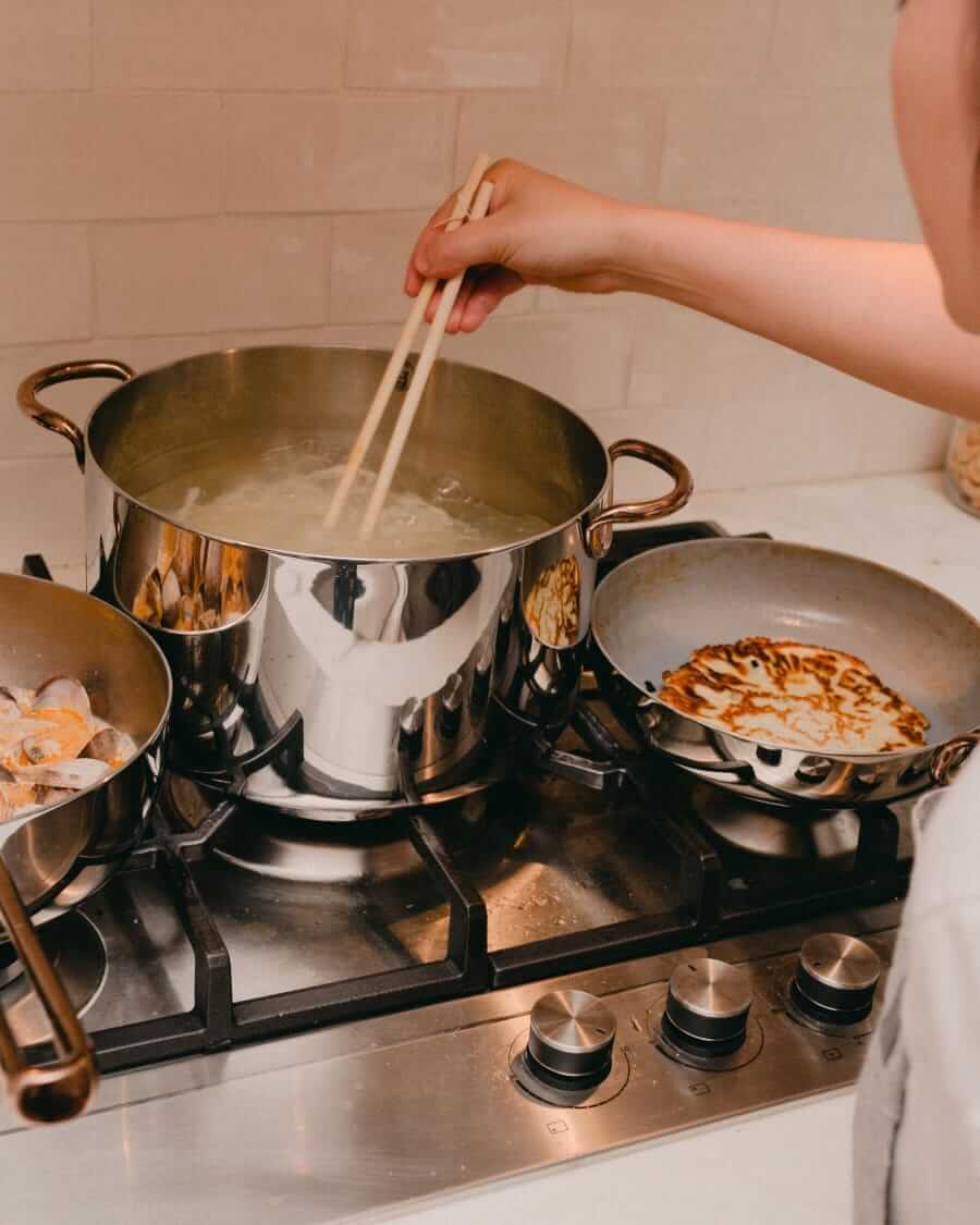 Great Jones Precious Metals pots and pans set