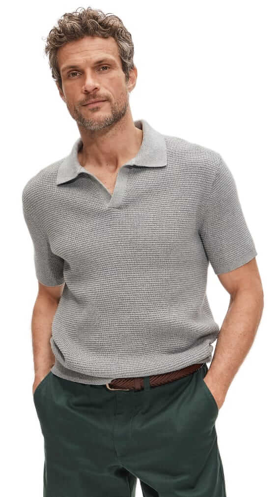 J.Crew Waffle knit polo