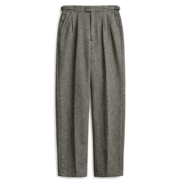Percival Blake double-pleated tailored trouser