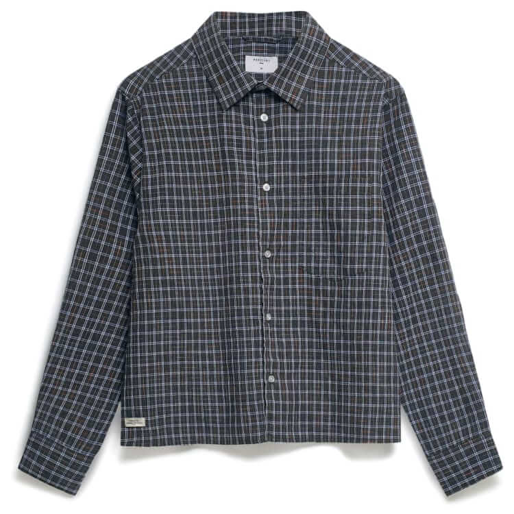 Percival Hinsley checked boxy button-down