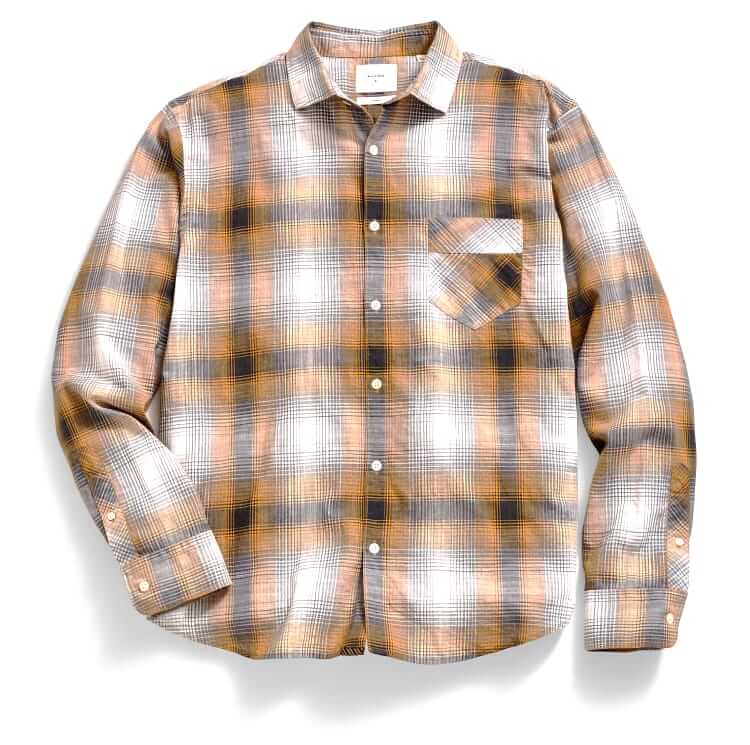 billy reid melange shadow plaid shirt