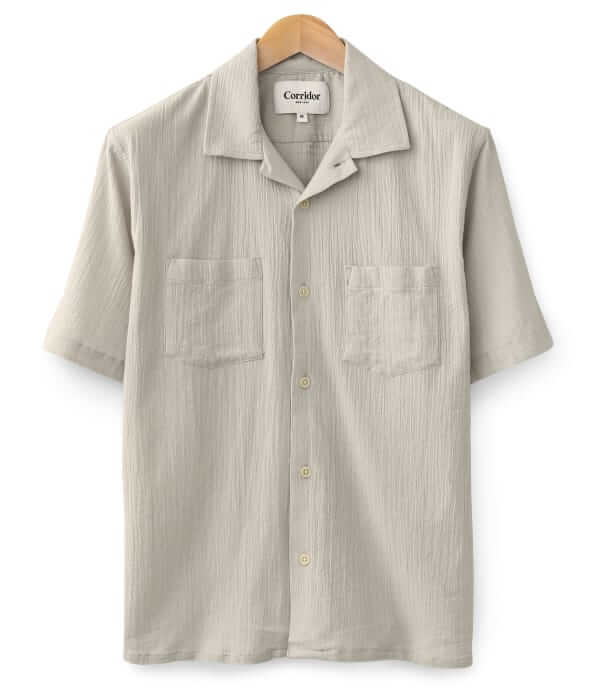 Corridor High Twist camp collar shirt