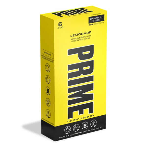 Prime Lemonade Hydration+ Sticks