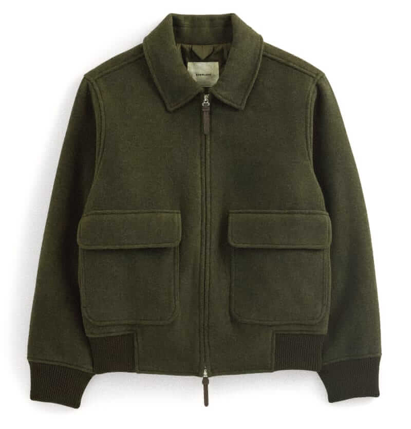 everlane rewool flight jacket