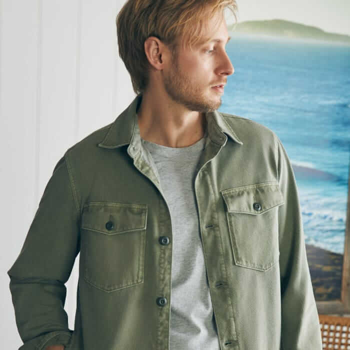 Faherty Jersey shirt jacket