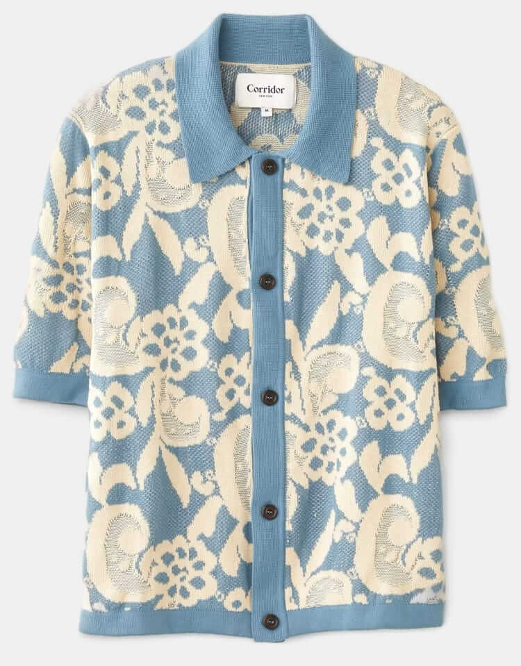 Corridor Floral jacquard sweater polo