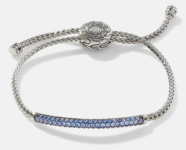 John Hardy Icon slider bracelet in sterling silver with gemstones
