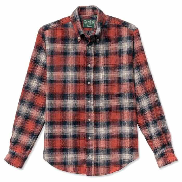 Gitman Bros. Vintage Red recycled plaid shirt
