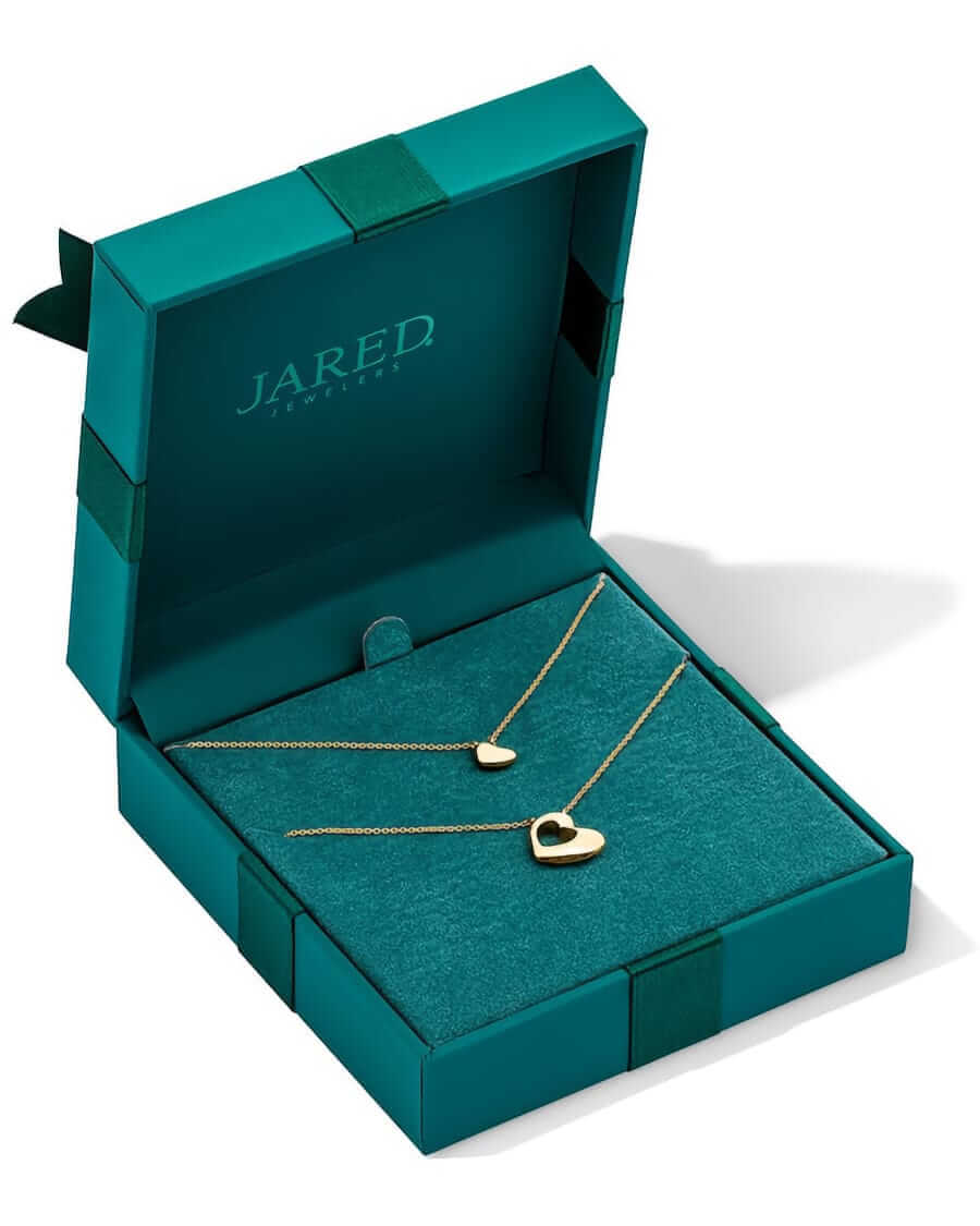 jared jewelers mother and child heart-shaped necklace