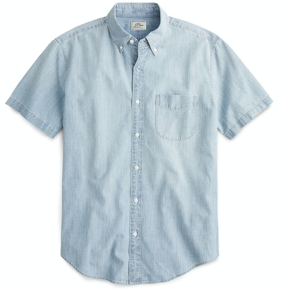 J.Crew Men's Short Sleeve Chambray Shirt on Sale | Valet.