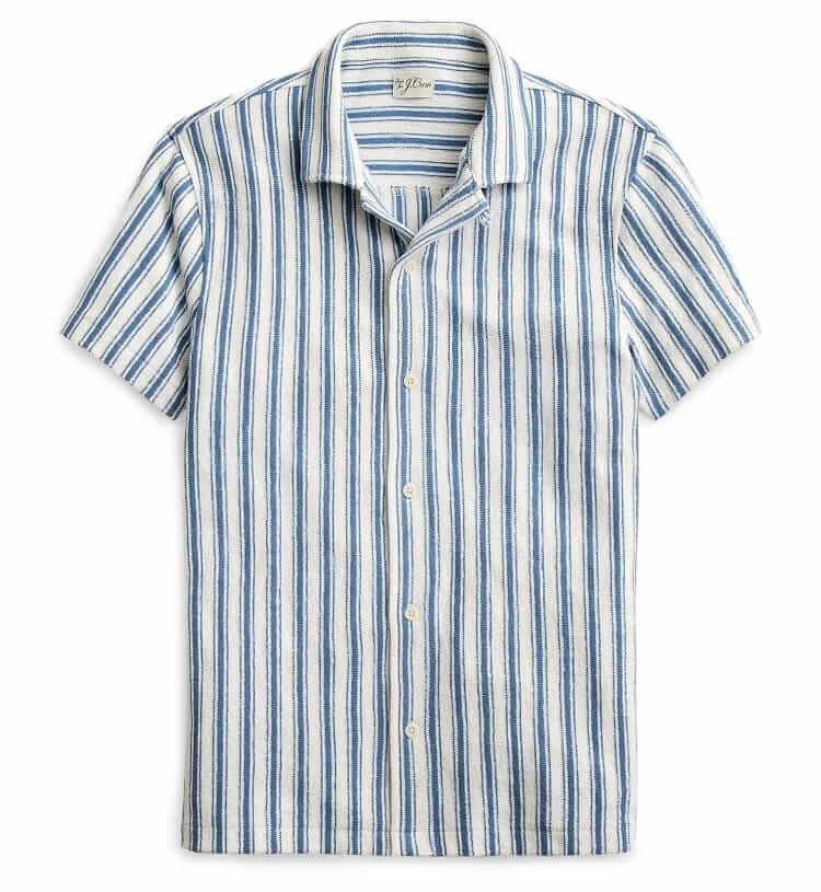 j.crew textured camp-collar sweater polo