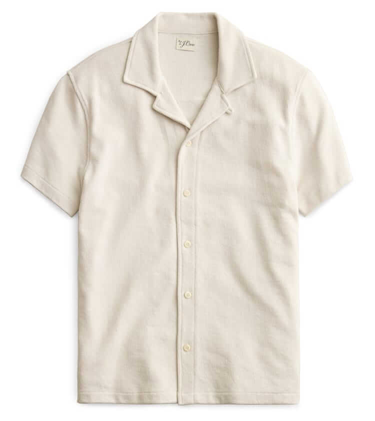 j.crew textured camp-collar shirt