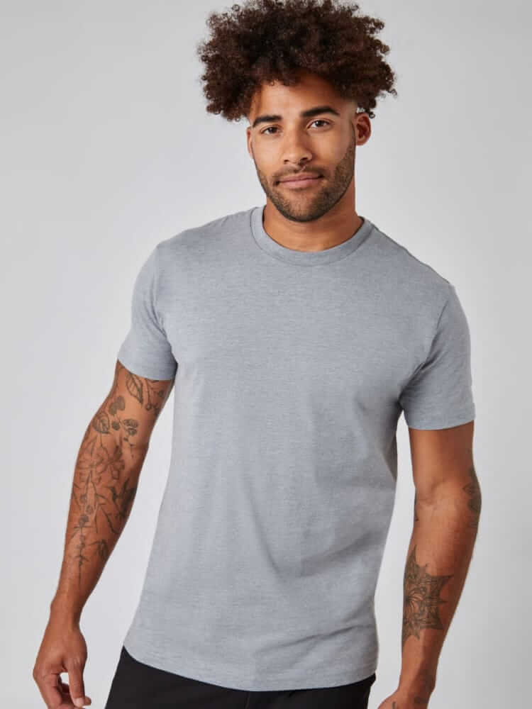 Fresh Clean Threads Fall essential crew-neck T-shirts