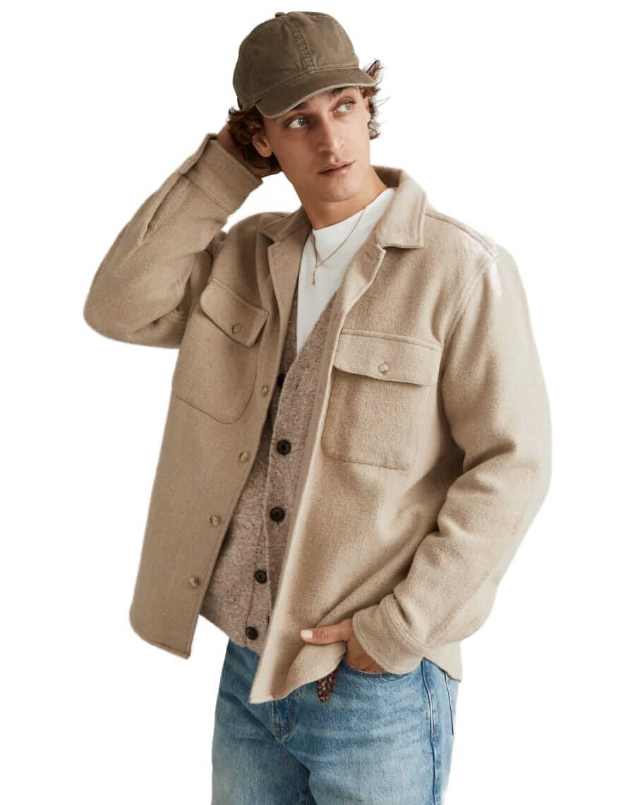 Madewell Brushed Italian cotton shirt jacket
