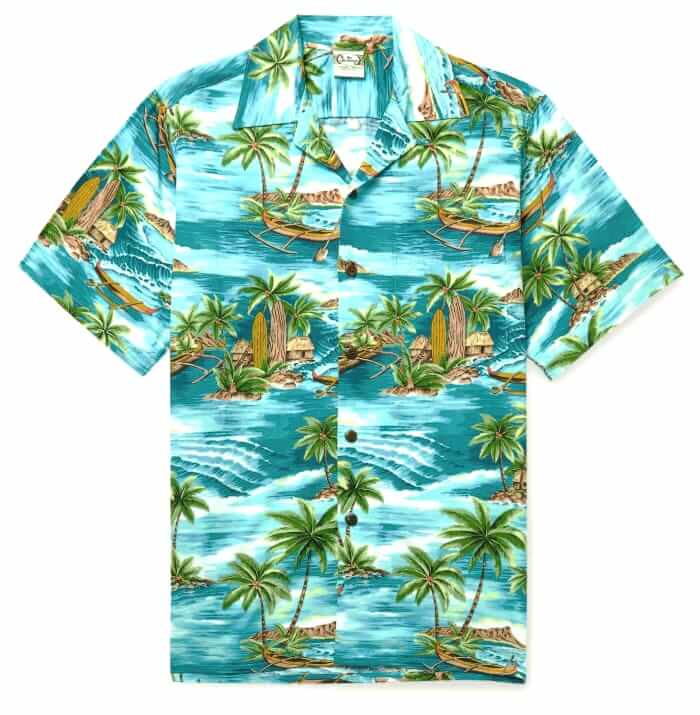 Go Barefoot Outrigger camp collar shirt
