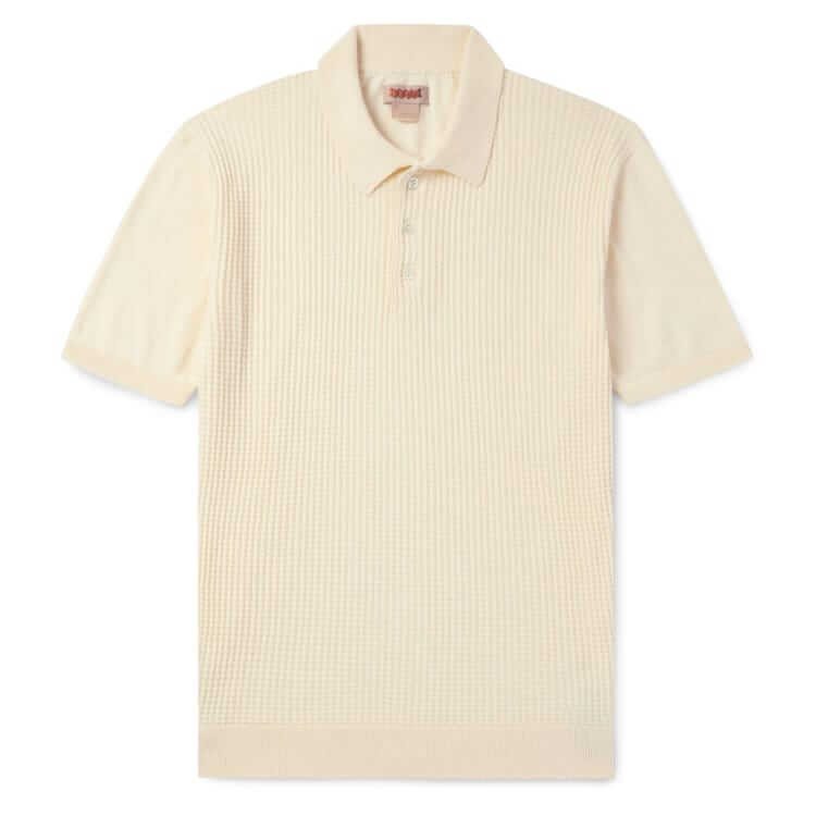 baracuta textured cotton polo