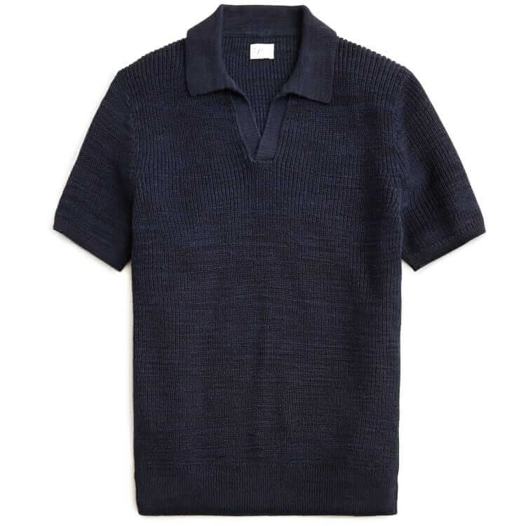 j.crew linen-cotton johnny collar polo