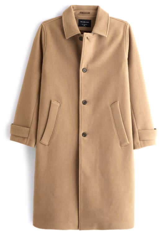 Abercrombie & Fitch Wool-blend Mac coat