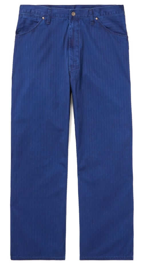 Beams Plus Indigo-dyed herringbone cotton pant